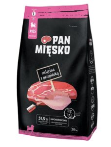 PAN MIÄSKO CielÄcina z przepiÃ³rkÄ (szczeniak) chrupki L - Karma sucha dla psa - 20kg