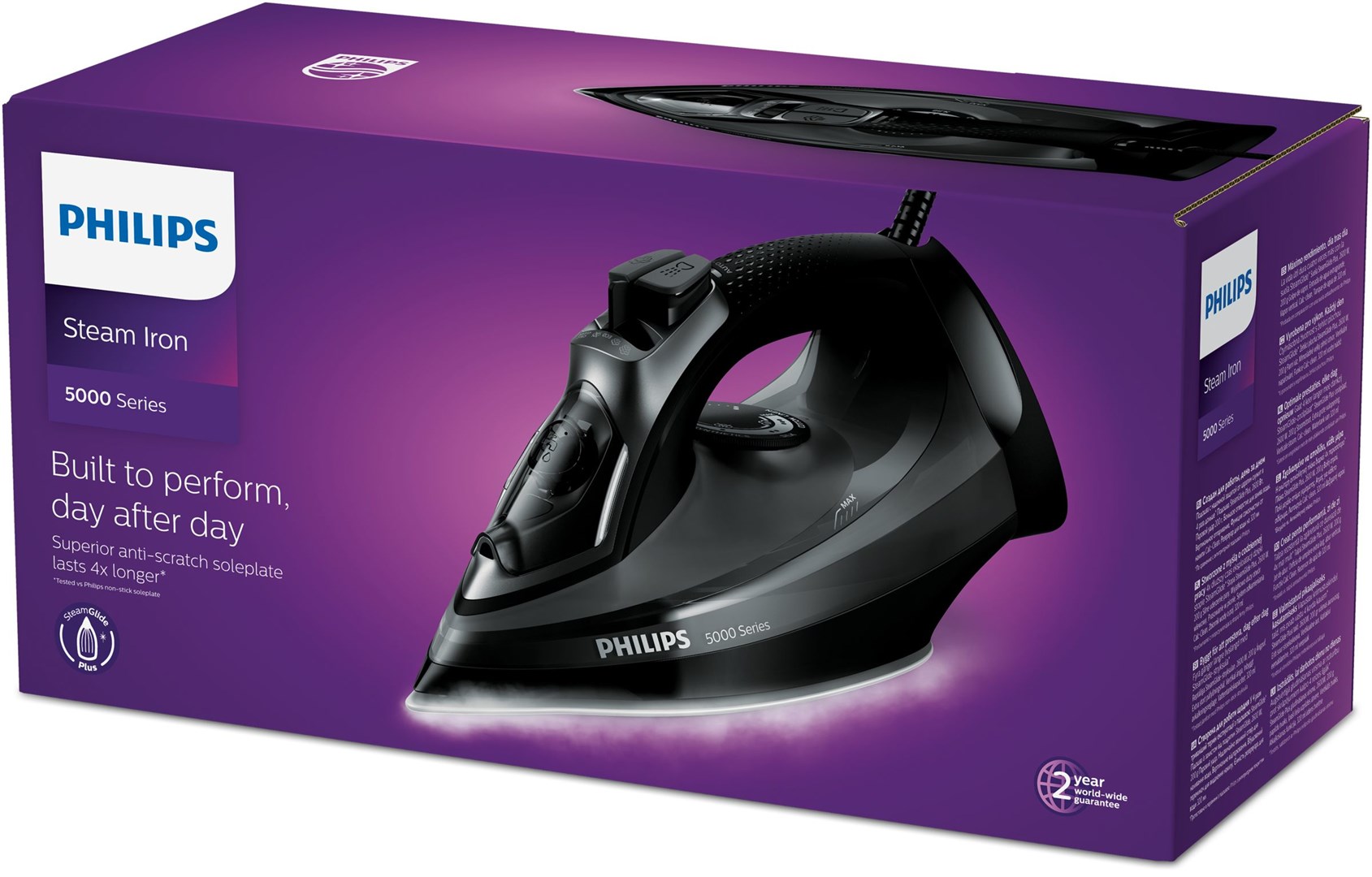 Philips 5000 series DST5040/80 iron Steam iron SteamGlide Plus soleplate 2600 W Black Philips 5000 series DST5040/80 iron Steam iron SteamGlide Plus soleplate 2600 W Black