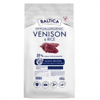 BALTICA Nutraceutic Hypoallergenic Large and X-Large breeds Venison with rice - dry dog food - 12kg