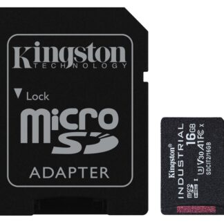 Kingston Technology 16GB microSDHC Industrial C10 A1 pSLC Card + SD Adapter Kingston Technology 16GB microSDHC Industrial C10 A1 pSLC Card + SD Adapter