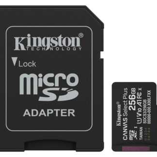 Kingston Technology 256GB microSDXC Canvas Select Plus Gen3 150MB/s A1 Card + Adapter