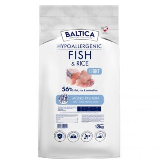 BALTICA Nutraceutic Hypoallergenic Light M Fish with rice - dry dog food - 12kg