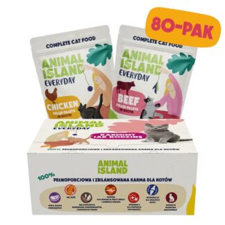 ANIMAL ISLAND Turkey / White fish Fillets in broth - wet cat food - 80x85g