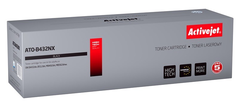 Activejet ATO-B432NX toner (replacement for OKI 45807111; Supreme; 12000 pages; black) Activejet ATO-B432NX toner (replacement for OKI 45807111; Supreme; 12000 pages; black)