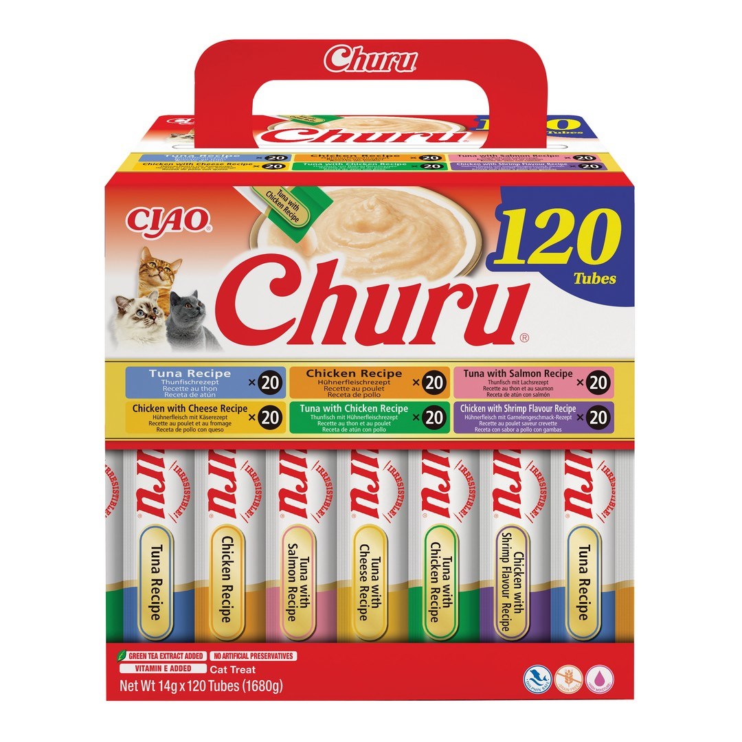 INABA Churu Tuna and chicken mix - cat treats - 120x14g INABA Churu Tuna and chicken mix - cat treats - 120x14g