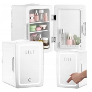 Mini fridge with LED make-up mirror ELLE 4L white