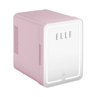 ELLE 4L mini fridge with LED make-up mirror  purple