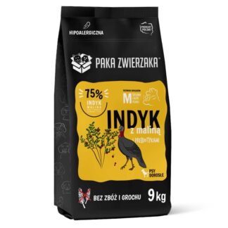 PAKA ZWIERZAKA Turkey with raspberry M - dry dog food - 9kg