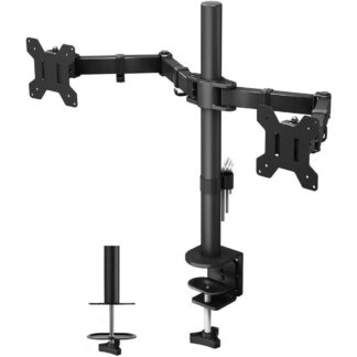 Techly ICA-LCD 382-D monitor mount / stand 68.6 cm (27 ) Black Desk