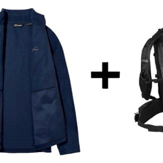 Berghaus Prism PT InterActive Jacket size M + Berghaus Remote Hike 23l Dame Ryggsekk Black Backpack