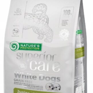 NATURE'S PROTECTION Superior Care White Dogs Grain Free Junior Small BiaÅoryba - dry food for puppies - 10 kg