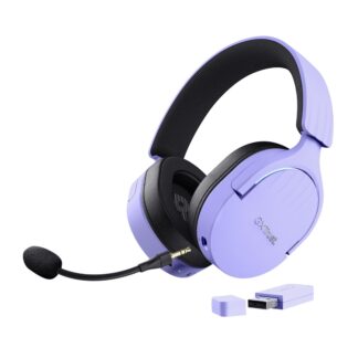 Trust GXT 491P FAYZO Headset Wired & Wireless Head-band Gaming USB Type-A Bluetooth Black  Purple
