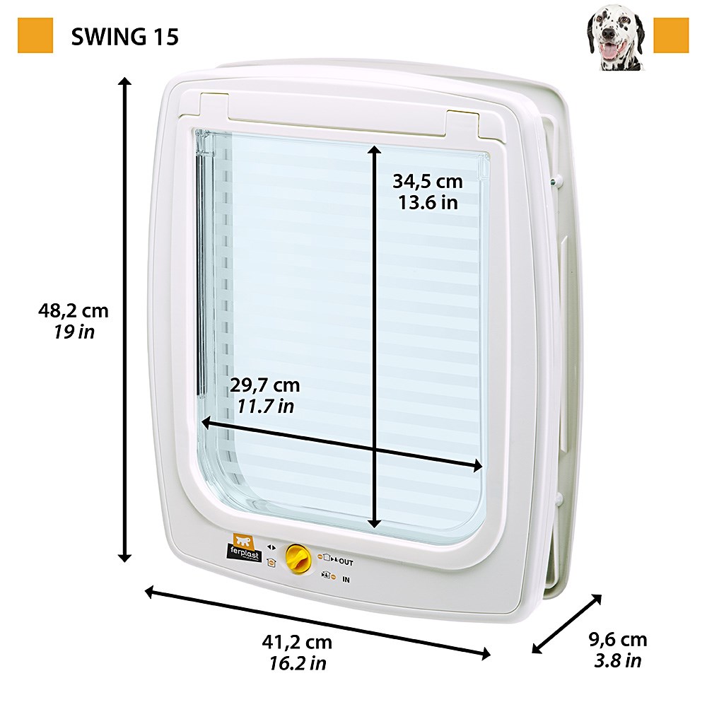 FERPLAST Swing 15 - Large dog door white FERPLAST Swing 15 - Large dog door white