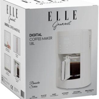 ELLE 1.8L white filter coffee maker