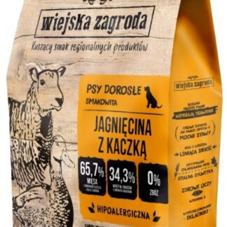 WIEJSKA ZAGRODA Adult Small Lamb with Duck - dry dog food - 9kg