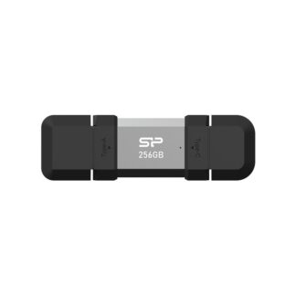 Silicon Power SP256GBUC3C51V1S USB flash drive 256 GB USB Type-A / USB Type-C 3.2 Gen 1 (3.1 Gen 1) Black  Silver