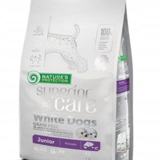NATURE'S PROTECTION Superior Care White Dogs Grain Free Junior Salmon - dry food for puppies - 10 kg