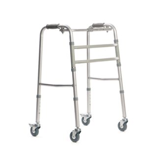 Walking frame rehabilitation with wheels