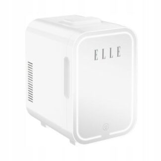 ELLE 8L mini fridge with LED make-up mirror  white