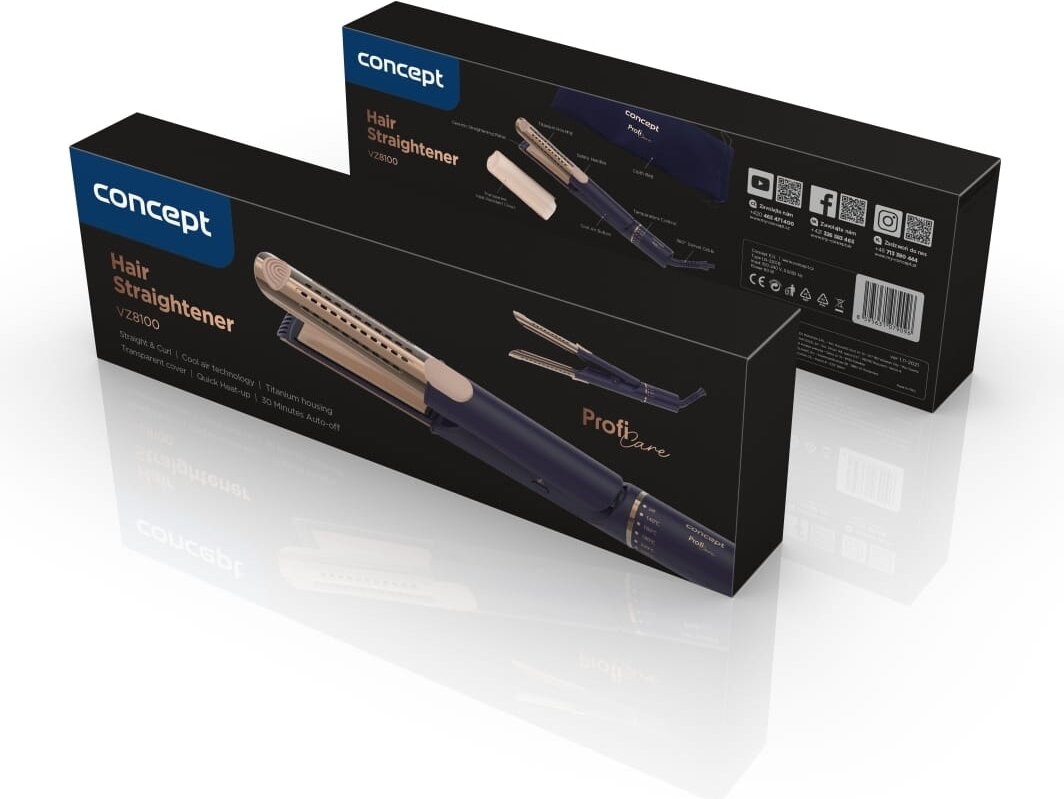 Concept PROFI Care VZ8100 Hair straightener blue gold Concept PROFI Care VZ8100 Hair straightener blue gold