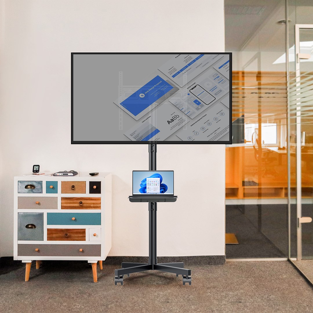 Maclean MC-949 TV Cart Stand Professional 32-55 on Casters max. VESA 400x400 max. 25kg Maclean MC-949 TV Cart Stand Professional 32-55 on Casters max. VESA 400x400 max. 25kg