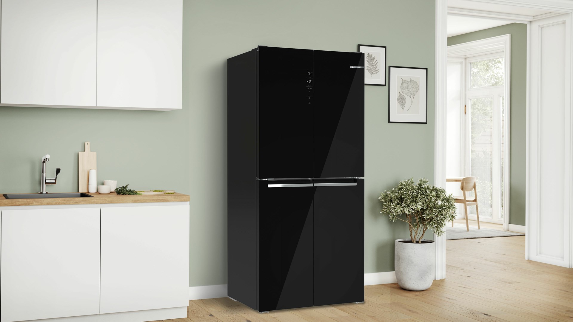 Bosch Serie 4 KMC85LBEA side-by-side refrigerator Freestanding 547 L E Black Bosch Serie 4 KMC85LBEA side-by-side refrigerator Freestanding 547 L E Black