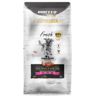 EUPHORIA Fresh Adult Medium & Large dogs Turkey with rabbit - dry dog food - 12kg