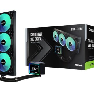 Asrock Challenger 360 Digital Processor Liquid cooling kit 12 cm Black