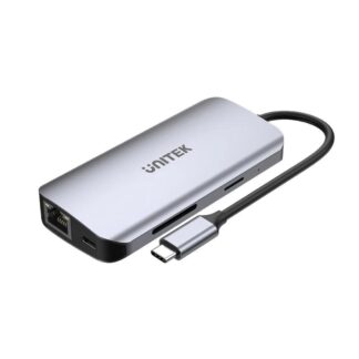 UNITEK ACTIVE HUB USB-C 2X HDMI 4K  RJ45  PD 100W