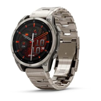 Garmin Fenix 8 3.56 cm (1.4 ) AMOLED 47 mm Digital 454 x 454 pixels Touchscreen Titanium Wi-Fi GPS (satellite)