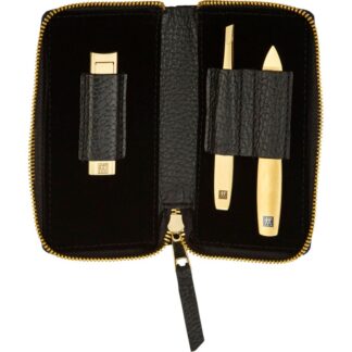 Σετ Περιποίησης Νυχιών 3 Τεμαχίων με Δερμάτινη Θήκη & Ανοξείδωτα Εργαλεία