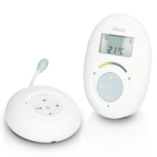 Alecto DECT Baby Monitor w.Full Eco Mode and diplay, white/blue