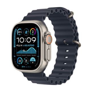 Watch Apple Watch Ultra 2 (2023) LTE 49mm Natural Titanium Case with Ocean Band - Navy