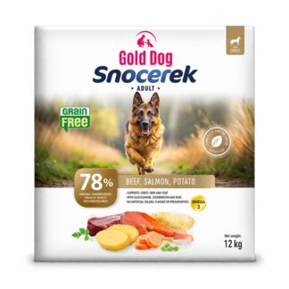 GOLD DOG Snocerek Grain Free beef and salmon  potato- dry dog food - 12kg