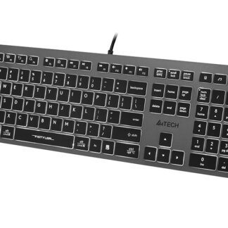 A4Tech FSTYLER FX60H (White Backlit) keyboard USB QWERTY Black  Grey