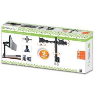 Double twin desk LED/L D monitor arm 13-27 inch Black