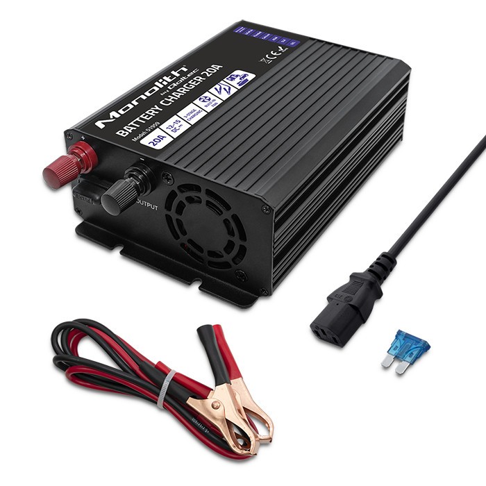 Charger for LiFePO4 AGM GEL SLA batteries, 20A Charger for LiFePO4 AGM GEL SLA batteries, 20A