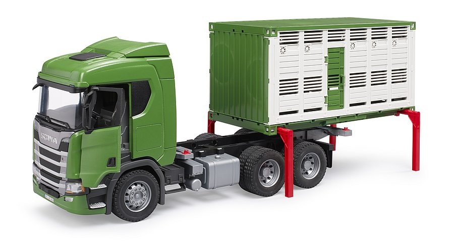 Vehicle Scania Super 560R Container with a cow figure Vehicle Scania Super 560R Container with a cow figure