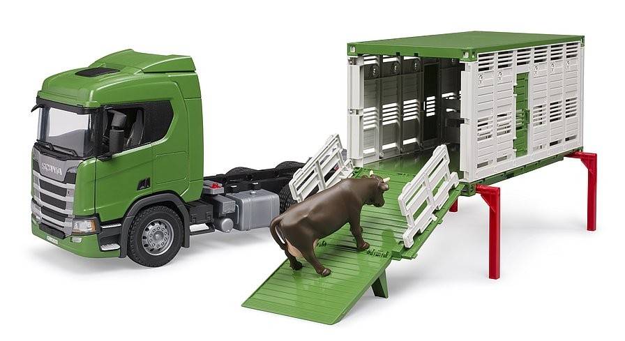 Vehicle Scania Super 560R Container with a cow figure Vehicle Scania Super 560R Container with a cow figure
