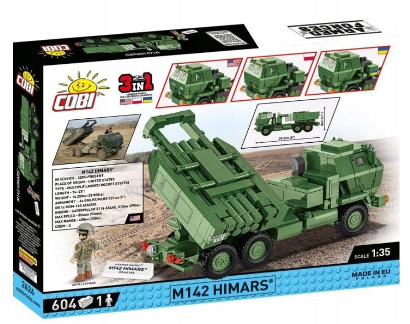 Klocki Armed Forces M142 Himars 604 elementy Klocki Armed Forces M142 Himars 604 elementy