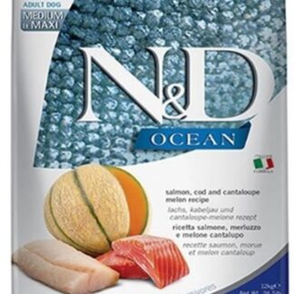 FARMINA N&D Ocean Dog Salmon  Cod  Cantaloupe  Melon Adult Medium&Maxi - dry dog food - 12 kg
