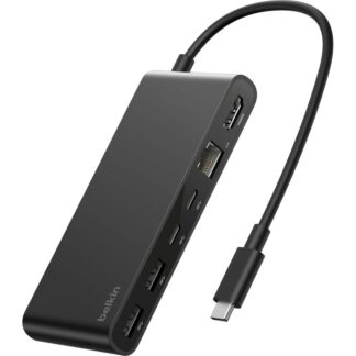 Belkin CONNECT USB-C 8-in-1 Hub Dual USB-C Port.black.INC024hqBK